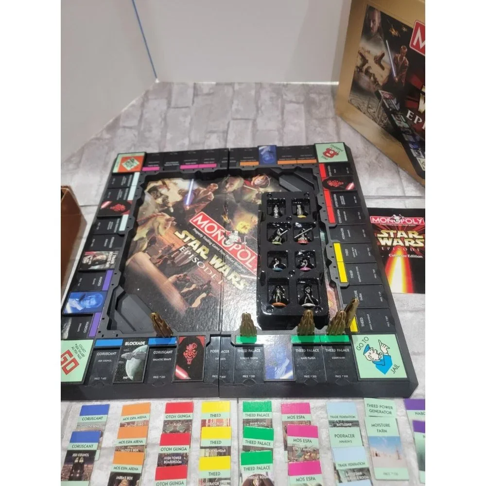 Monopoly Star Wars Episode 1 3D Collectors Edition Board‎ Game 1999 Complete